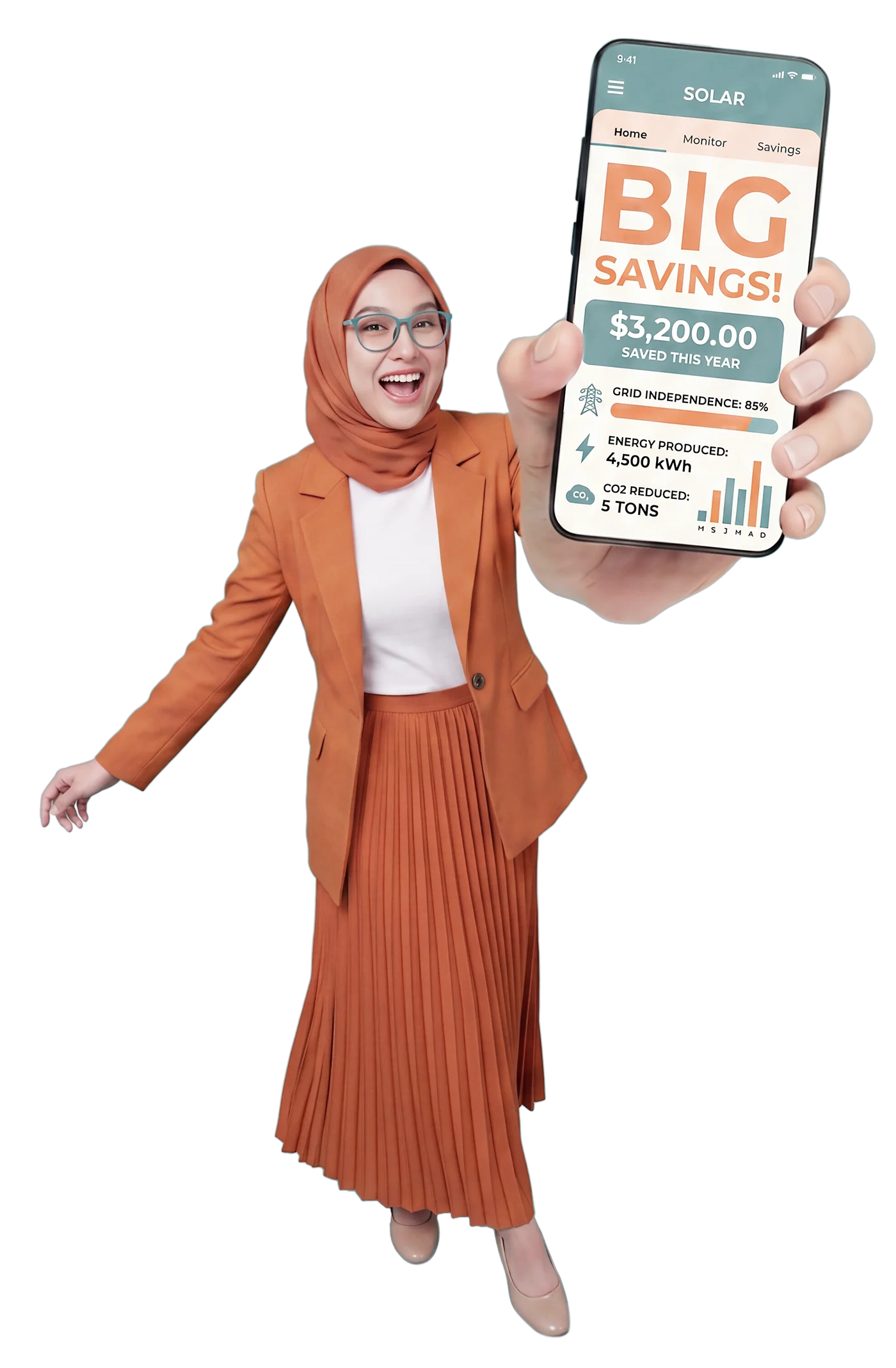An ERS customer enjoying solar savings